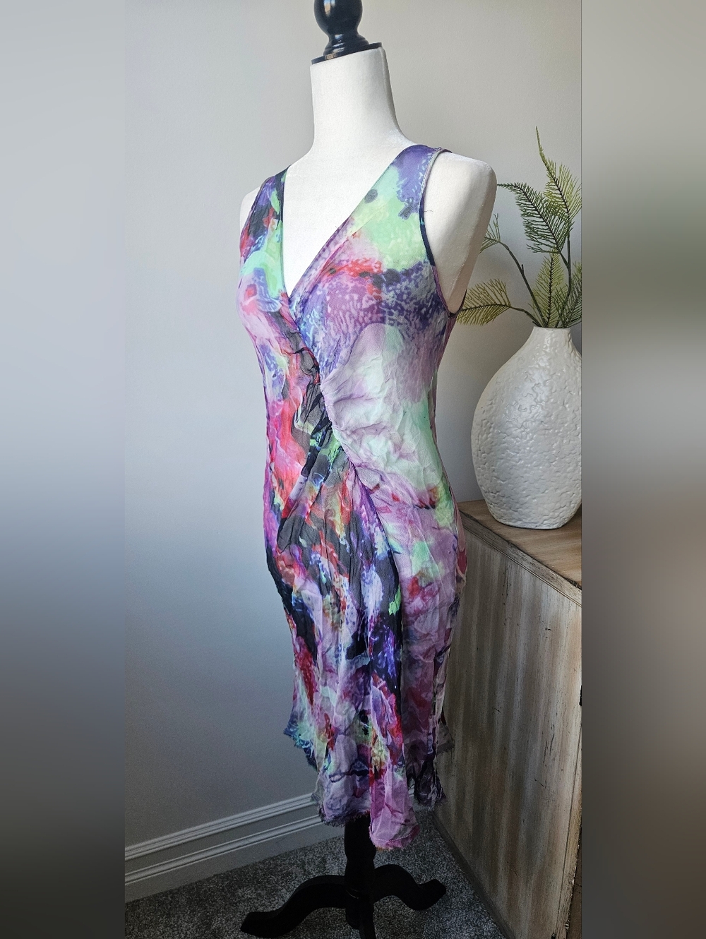 Anthropologie A Common Thread Multicolor Ruffle Dress
